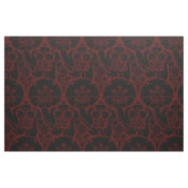 Renaissance-Blumen - Schwarz auf Dunkelrot Stoff (Fat Quarter (45,7 x 55,9 cm))
