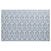 Renaissance-Blumenmuster - Hellblau auf Weiß Stoff (Yard (91,4 cm))