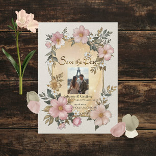 Renaissance-Blumenrahmen Einladung zur Hochzeit