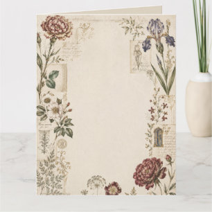 Renaissance-Botanik-Hochzeitseinladung Dankeskarte