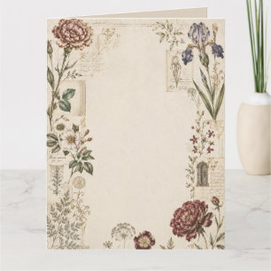 Renaissance-Botanik-Hochzeitseinladung Karte