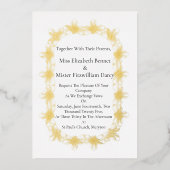 Renaissance Calligraphy Renfair Wedding Folieneinladung (Vorderseite)