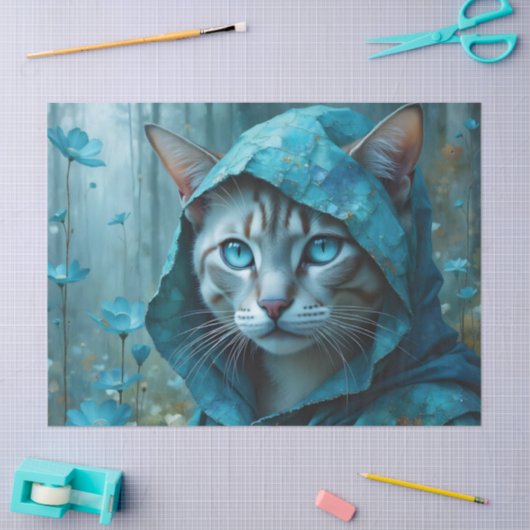 Renaissance Cat Birthday Seidenpapier (Basteln)