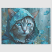 Renaissance Cat Birthday Seidenpapier (Vorderseite)