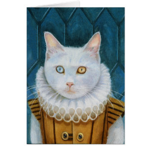 "Renaissance Cat" Blank Card