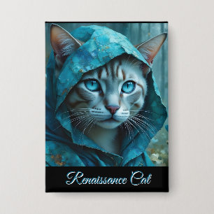 Renaissance Cat Button