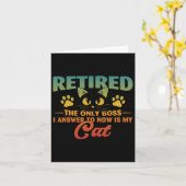 Renaissance Cat Funny Retirement 2024 Decoration M Karte (Gelbe Blume)