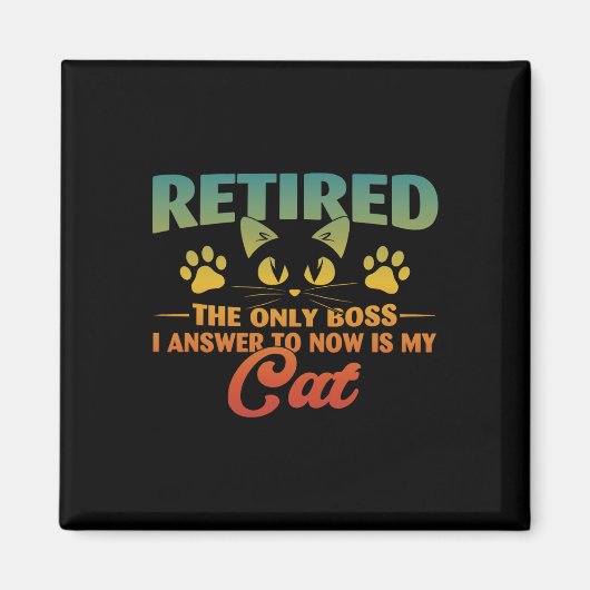 Renaissance Cat Funny Retirement 2024 Decoration M Magnet (Vorne)