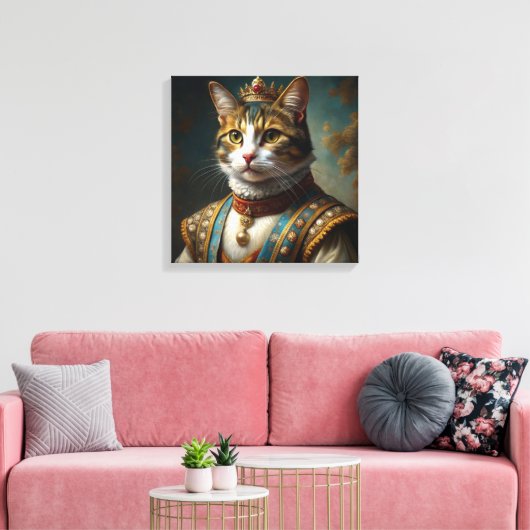 Renaissance Cat Portrait Leinwanddruck (Insitu (Wohnzimmer))
