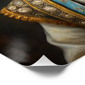 Renaissance Cat Portrait Poster (Ecke)