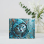Renaissance Cat Postkarte (Stehend Vorderseite)