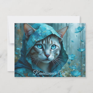 Renaissance Cat Postkarte
