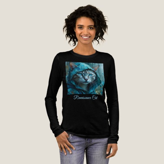 Renaissance Cat Tri-Blend Shirt (Volle Vorderseite)