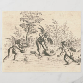 Renaissance Cherub Vintag 1600 Scrapbook Paper