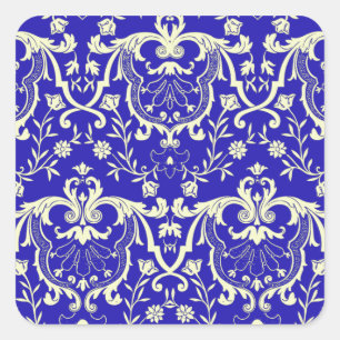 Renaissance-Damask #1 @ Sonolotre Quadratischer Aufkleber