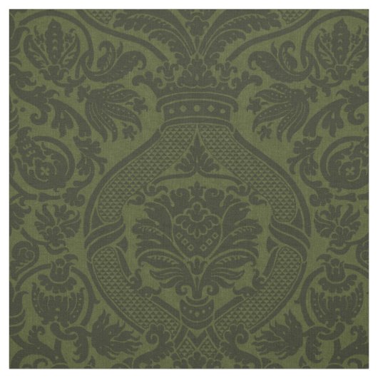 Renaissance Damast - Dunkelgrün Stoff (Muster)
