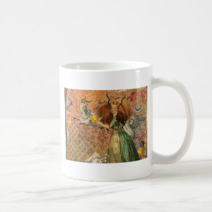 Renaissance-Dame Capricorn-Fantasy Vintage-Zodiaku Kaffeetasse