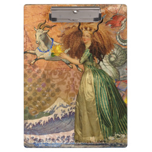 Renaissance-Dame Capricorn-Fantasy Vintage-Zodiaku Klemmbrett