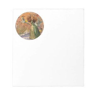 Renaissance-Dame Capricorn-Fantasy-Vintage-Zodiaku Notizblock