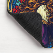 Renaissance-Dame mit Rose Mousepad (Ecke)