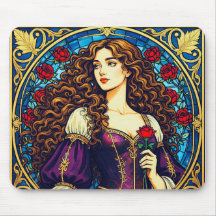 Renaissance-Dame mit Rose