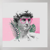 renaissance david sculpture stylish t-shirt and ap poster (Vorne)