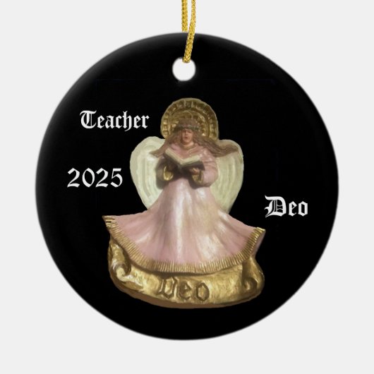 RENAISSANCE DEO ANGEL FÜR LEHRER 2025 KERAMIK ORNAMENT (Vorne)