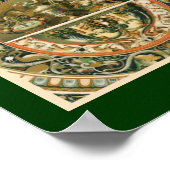 Renaissance-Design Vintage-Kunst Poster (Ecke)