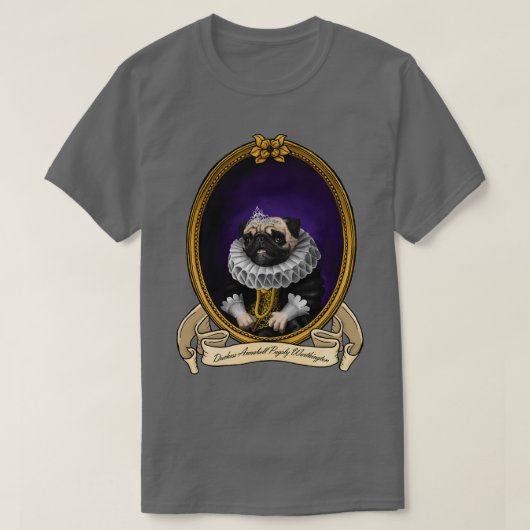 Renaissance Dog Duchess Annabell Pugsly Worthingto T-Shirt (Design vorne)