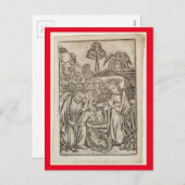 RENAISSANCE-DRUCK DER NATIVITÄTSKARTE FEIERTAGSPOSTKARTE (Vorne/Hinten)