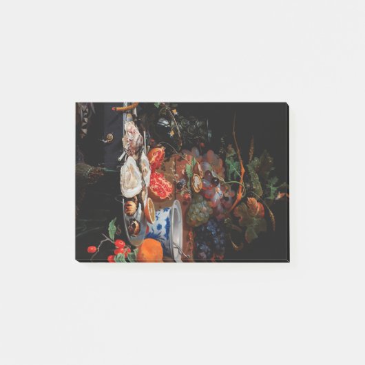 RENAISSANCE Dunkle schwarze Früchte und Austern Post-it Klebezettel (Vorderseite)