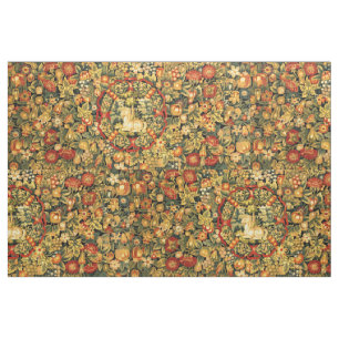 Renaissance Einhorn Amid Frucht & Blume Muster Stoff