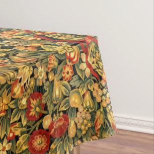 Renaissance Einhorn Amid Frucht & Blume Muster Tischdecke