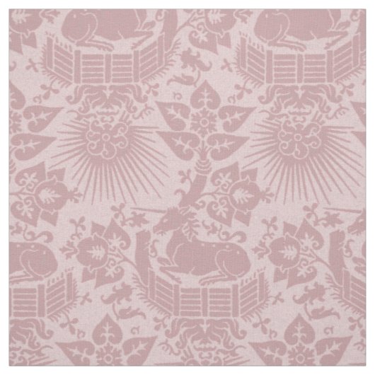 Renaissance-Einhorngarten, Carnation Pink Stoff (Muster)