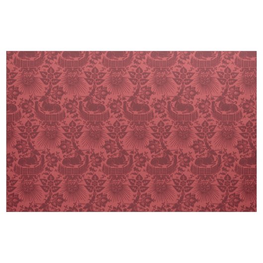 Renaissance-Einhorngarten, Ruby Stoff (Fat Quarter (45,7 x 55,9 cm))