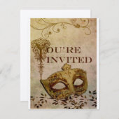 Renaissance-EinladungSepia Einladung (Vorne/Hinten)