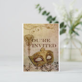 Renaissance-EinladungSepia Einladung (Stehend Vorderseite)