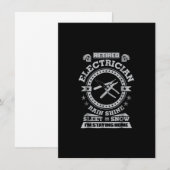 Renaissance Electrician Funny Electrician Kleidung Mitteilungskarte (Vorne/Hinten)