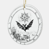 Renaissance Emblem Bat and Candle Keramik Ornament (Links)
