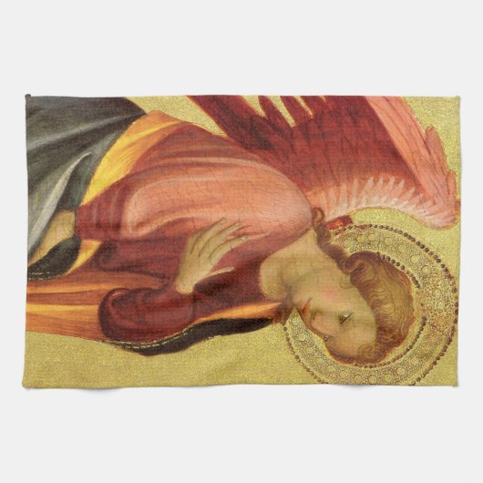 Renaissance Engel von Master of the Bambino Vispo Geschirrtuch (Horizontal)