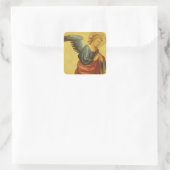 Renaissance Engel von Master of the Bambino Vispo Quadratischer Aufkleber (Tasche)