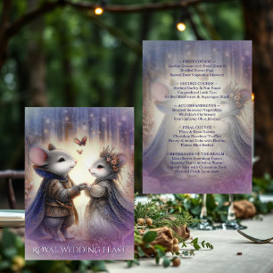 Renaissance-Fantasy-Märchenhochzeit Menükarte