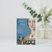 RENAISSANCE FASHION JEWELRY COSTUME DESIGNER VISITENKARTE (Stehend Vorderseite)