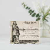 Renaissance Fencing Postkarte (Stehend Vorderseite)