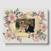 Renaissance Floral Frame Wedding Gästebuch (Vorderseite)