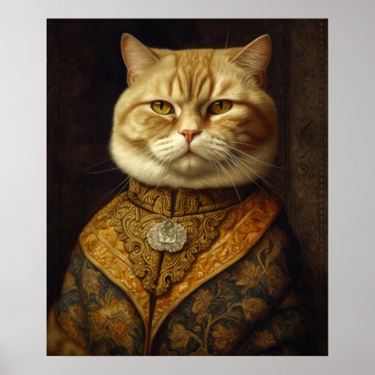 Renaissance Fluffy Cat Poster (Vorne)