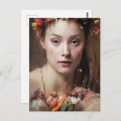 Renaissance-Frau Malerei Postkarte (Vorne/Hinten)