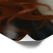 Renaissance-Frau mit hellgrünen Augen Poster (Ecke)