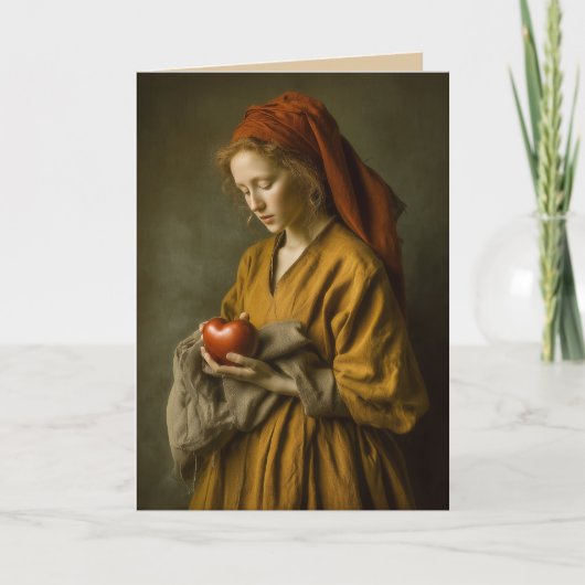 Renaissance-Frau mit Herz Karte (Vorderseite)