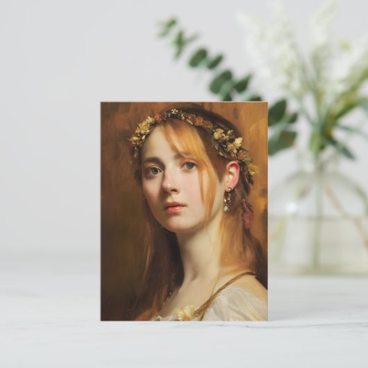 Renaissance-Frau Postkarte (Stehend Vorderseite)